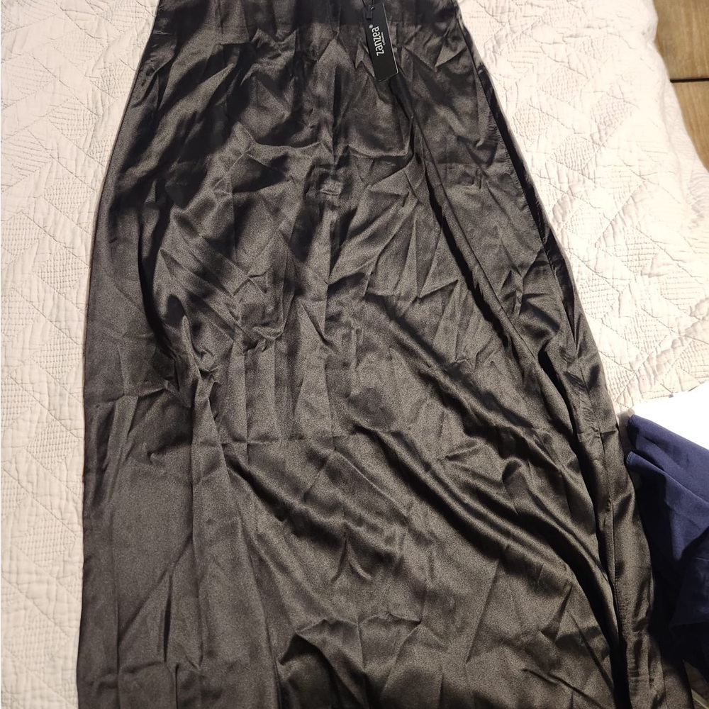 Zanzea Black High Low Skirt